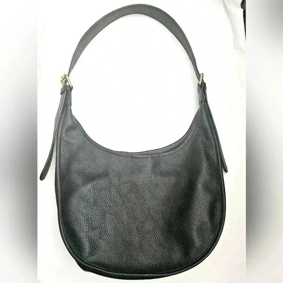 Antik Kraft 100% Vegan Pebbled Leather Black Hobo  Purse Bag Brass Hardware. - Picture 9 of 9